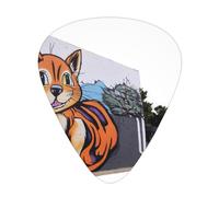 Kitten Wall Painting Printed pick set - 12 pieces, thin, medium and thick guitar picks, suitable for guitar, bass, electric guitar and ukulele