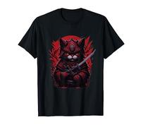 kitten warriors Kawaii Ninja Japanese Samurai Cat T-Shirt