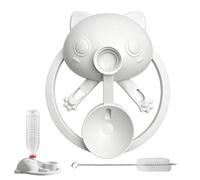 Kitten Water Bottle Stand with Basin, Portable Non-Slip Suction Cup Base, Food and Water Station, for Living Room, Balcony, Car Trip, Park, Excursion, Cats, Dogs, Other Animals