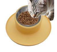 Kitten Water Bowl - Non-Skid Silicone Tray, Metal Food Dish | Stable Pet Feeder, Leak-Proof Drinking Bowl Ideal During Feeding Time For Puppies, Small Dogs, Cats, And Other Household Animals