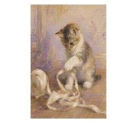 Kitten with Yarn Jigsaw Puzzle 1000 Pieces in Wood, Mind Game