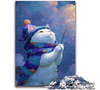 Kitten Wizard JigsawPuzzle 1000 Pieces for Teenagers,Challenging Game And Family Play Wall Decoration Unique Birthday And Xmas Gifts (38x26cm)