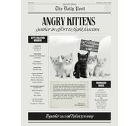 Kittens Against Fascism Notebook: Cats Against Fascism Notebook Cats on Strike Kitty Coalition Cat Newspaper Resistance