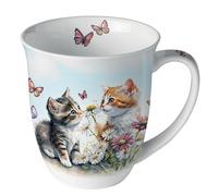 Kittens and Butterflies Fine Bone China Mug 400 ml Ambiente