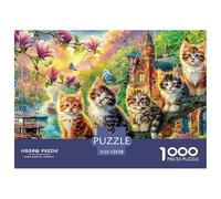 Kittens in GardenDeluxe Jigsaw Puzzles for Adults Featuring 1000 Intricate And Challenging Educational Puzzle Pieces - Crafted to Be An Exceptional Gift Jigsaw Puzzles for Adults And Young Adults Age