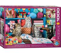 Kittens in the Sewing Room Eurographics 1000 Piece Jigsaw Puzzle NEW