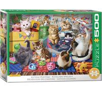 "Kittens Playtime" by Farley Eurographics 500-oversize piece Jigsaw Puzzle NEW26