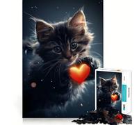 Kittens Radiant Love 1000 Piece Jigsaw Puzzle for Teenagers Sharp Thinking Perfect Connection Fun Activity Xmas Surprise (50x75cm)