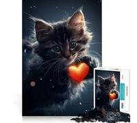 Kittens Radiant Love Jigsaw Puzzle 1000 Piece for Adults Serene Game Serene Game Pattern Build Xmas Fun Gift (38x52cm)