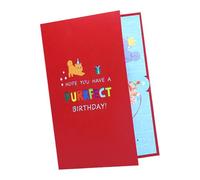 Kittern Happy Birthday Card with Envelope Paper Carving Greeting Party Invitation for Kid Adult Papercut