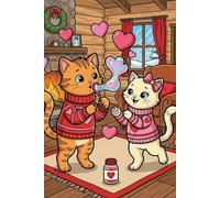 Kitties in Love: 64 pages lined Valentine's Day Cat Notebook, Cozy Vibes, Hearts