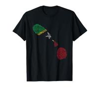 Kittitian flag Map, Saint Kitts and Nevis in world languages T-Shirt