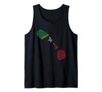 Kittitian Flag Map, Saint Kitts and Nevis in World Languages Tank Top