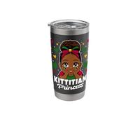 Kittitian Princess Girl Roots Cute St Kitts Flag Heritage Stainless Steel Insulated Tumbler