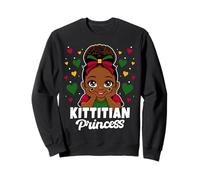 Kittitian Princess Girl Roots Cute St Kitts Flag Heritage Sweatshirt