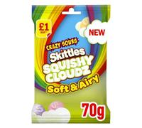kittles Squishy Cloudz Sour Sweets Fruit Flavoured Sweets Treat Bag 70g (Box of 14)