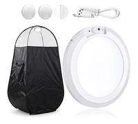 Kittmip 1 Set Spray Tan Tent Light 5000 mAh Rechargeable Portable Camping Lantern with Magnet Nano Adhesive for All Tanning Tent Power Outages, Hiking, Emergency