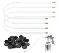 Kittmip 4 Pcs 20.87 Inch Spray Gun Extension Wand and 25 Rust Proof Plugs Spray Gun Flexible PVC Hose Undercoating Spray Gun Kit for Vehicles