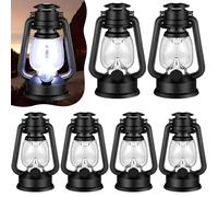 Kittmip 6 Pcs 9" LED Vintage Camping Lantern Decorative Outdoor Dimmer Switch Hanging Lanterns Ornaments Western Cowboy Party Decor for Patio Table Centerpiece Patio Garden Yard Pathway Porch
