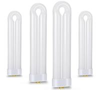 Kittmip Bug Zapper Replacement Bulb 15 W U Shaped Twin Tube Bulb Indoor Outdoor Bug Zapper Light with 4 Pin Base(White,4 Pieces)