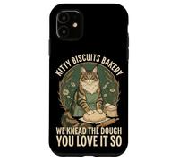 Kitty Biscuits Bakery Maine Coon Cat Kneading Dough Vintage Case for iPhone 11