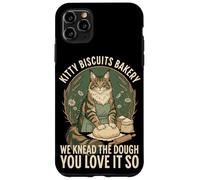 Kitty Biscuits Bakery Maine Coon Cat Kneading Dough Vintage Case for iPhone 11 Pro Max
