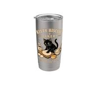 Kitty Biscuits Bakery Purrfectly Kneaded Cat Parent Humor Stainless Steel Insulated Tumbler
