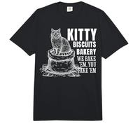 Kitty Biscuits Bakery We Bake 'Em You Take 'Em Cat Kneading Comfort Colors Adult Heavyweight T-Shirt