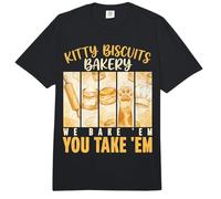 Kitty Biscuits Bakery We Bake Em You Take Em Cat Kneading Comfort Colors Adult Heavyweight T-Shirt