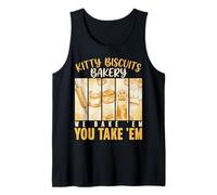 Kitty Biscuits Bakery We Bake Em You Take Em Cat Kneading Tank Top