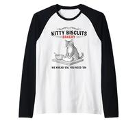 Kitty Biscuits Bakery We Knead Em Cat Lovers Design Raglan Baseball Tee