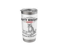 Kitty Biscuits Bakery We Knead Em Cat Lovers Design Stainless Steel Insulated Tumbler
