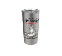 Kitty Biscuits Bakery We Knead Em Cat Lovers Design Stainless Steel Insulated Tumbler