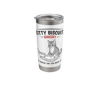 Kitty Biscuits Bakery We Knead Em Cat Lovers Design Stainless Steel Insulated Tumbler