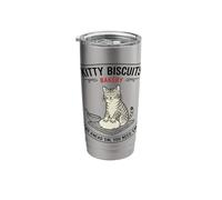Kitty Biscuits Bakery We Knead Em Cat Lovers Design Stainless Steel Insulated Tumbler