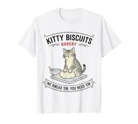 Kitty Biscuits Bakery We Knead Em Cat Lovers Design T-Shirt