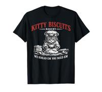 Kitty Biscuits Bakery We Knead Em You Need Em Funny Cat Bake T-Shirt