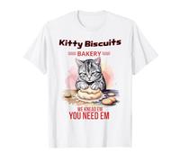 Kitty Biscuits We Knead Em You Need Em Cat Lover Baking T-Shirt