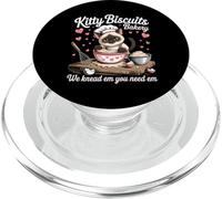 Kitty Biscuits We Knead Em You Need Em Funny Baking Cat PopSockets PopGrip for MagSafe