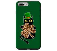 Kitty Black Cat Holding Leopard Shamrock St Patrick's Day Case for iPhone 7 Plus/8 Plus