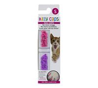 Kitty Caps Nail Caps for Cats | Safe & Stylish Alternative to Declawing | Stops Snags and Scratches, Small (6-8 lbs), Hot Purple & Hot Pink