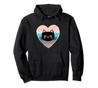 Kitty Cat Face Lovers For Women with a Vintage Heart Pullover Hoodie