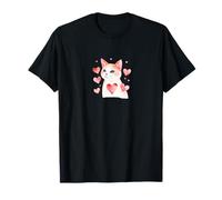 Kitty Cat Valentine Hearts T-Shirt
