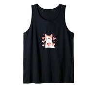 Kitty Cat Valentine Hearts Tank Top