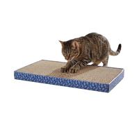 Kitty City 5-Pack XL Double Sided Corrugate Cat Scratcher Pads with Catnip - X-Large Horizontal Cat Scratcher Mats, Reversible Corrugate Nail File Scratchers - Fish Bone Design, 18” x 10” Each