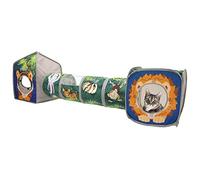 Kitty City Collapsible Jungle Cat Cube Set: Cat Bed, Tunnel & Toy