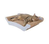 Kitty City Corrugate Sofa Lounger Cat Scratcher - Couch Bed Scratch Pad, Horizontal Nail File Scratch Mat for Indoor Cats, Sturdy Construction Cat Toy - Gray, 17” x 9.5”