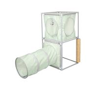 Kitty City Cozy Cat Play Furniture, Cozy Cube Retreat Cat Tower (Green)