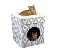 Kitty City Large Cat Bed, Stackable Cat Cube, Indoor Cat House/Cat Condo, Cat Scratcher