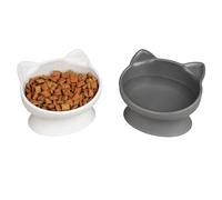 Kitty City Raised Cat Ear Bowls, Small Bowls 2pk (Modern)